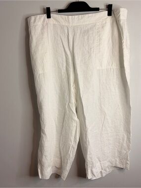 Flax Women’s White Linen Pants Plus size 24/26